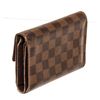 Image 3 : Louis Vuitton Brown Damier Canvas Porte Tresor Etui Pap Wallet