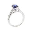 Image 4 : 1.99 ctw Sapphire and Diamond Ring - 14KT White Gold