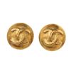 Image 1 : Chanel Gold CC Disc Earrings
