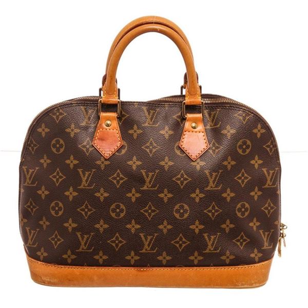 Louis Vuitton Brown Alma MM Satchel Bag