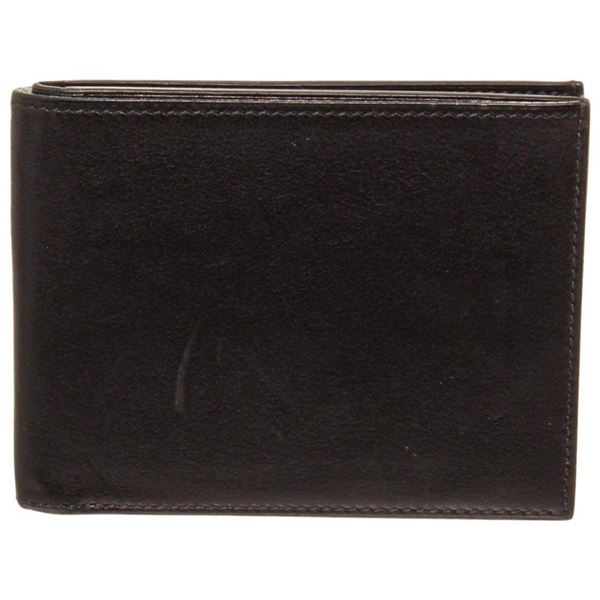 Hermes Black Leather Citizen Twill Con Holder