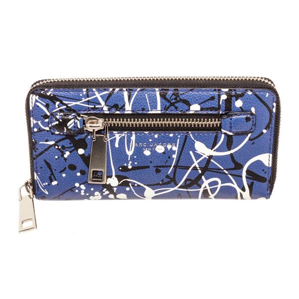 Marc Jacobs Blue Multicolor leather Gotham Zippy Wallet