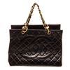 Image 1 : Chanel Black Leather CC Chain Tote Bag