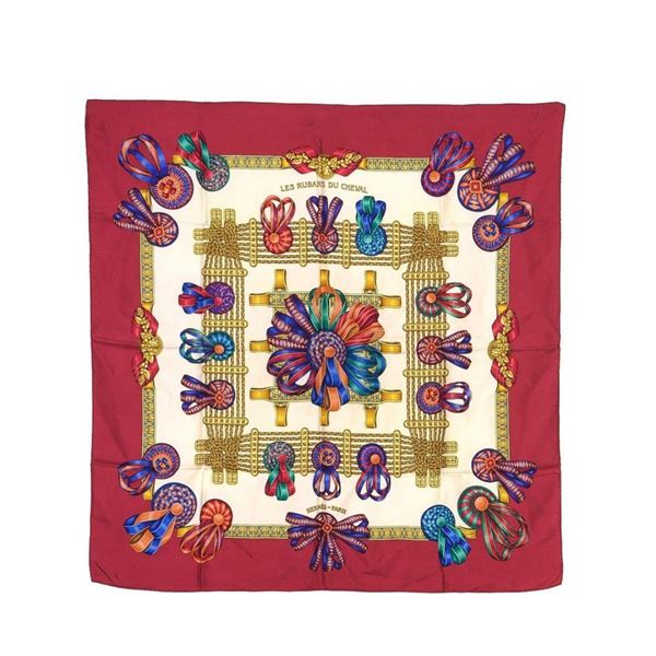 Hermes Multi Les Rubans du Cheval Silk Scarf