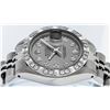 Image 9 : Rolex Ladies Stainless Steel Slate Grey Pyramid Diamond Datejust Wristwatch