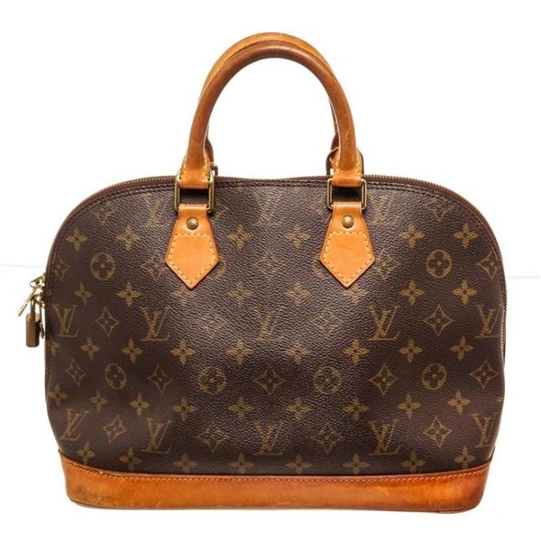 Louis Vuitton Brown Alma MM Satchel Bag