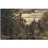 Image 2 : 1 ADRIEN SCHULZ Barbazon Landscape with Pond