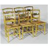 Image 1 : 1 SET OF 6 SHERATON FANCY CHAIRS yellow with