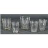 Image 1 : 1 GROUP OF 5 ENGRAVED TIP GLASSES, 5 3/4"-7 3