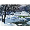 Image 2 : 1 VLADIMIR PAVLOSKY Stream in Winter 15"x 21"