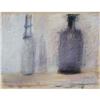 Image 2 : 1 WOLF KAHN Bottles on a Shelf 9"x 11 1/2" pa