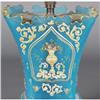 Image 2 : 1 PAIR OF BLUE ENAMELED GARNITURES adapted to