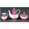 Image 2 : 1 CASED SEVRES PORCELAIN TEA SET pot, sugar,