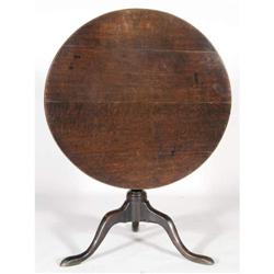 1 GEORGE III OAK TEA TABLE 32" diameter, 27 1