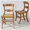 Image 1 : 1 PAIR OF TIGER MAPLE FEDERAL SIDE CHAIRS wit