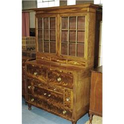 1 SHERATON MAHOGANY SECRETARY with bookcase t