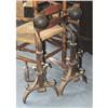 Image 1 : 1 LARGE PAIR OF WROUGHT ANDIRONS 32" high ear