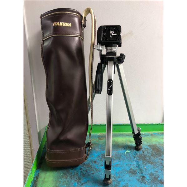 Stitz TP-3U camera tripod w/ leather zip bag