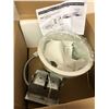 Image 2 : Group of misc. items - box of soap dishes, pot lights, plates and plastic toilet seats