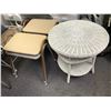 Image 2 : Collection of furniture - patio table/ vanity desk/ patio chair etc.