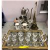 Image 1 : Collection of crystal glassware/ brassware etc.