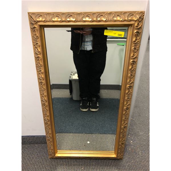 Gold gilded framed mirror 2x3 ft