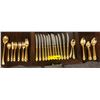 Image 1 : 22K gold plated cutlery for setting of 12