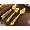Image 2 : 22K gold plated cutlery for setting of 12