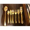 Image 4 : 22K gold plated cutlery for setting of 12