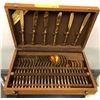 Image 1 : Solid bronze cutlery set with antique box