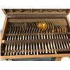 Image 2 : Solid bronze cutlery set with antique box