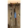 Image 1 : Group of barbells/ curl bars and over 70lb weight