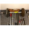 Image 3 : Group of barbells/ curl bars and over 70lb weight
