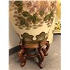 Image 2 : Hand painted 5 ft tall Asian Vase with Canary bird cage design