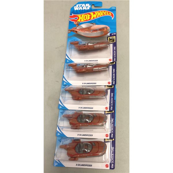 Five Star Wars Hot Wheels land speeders