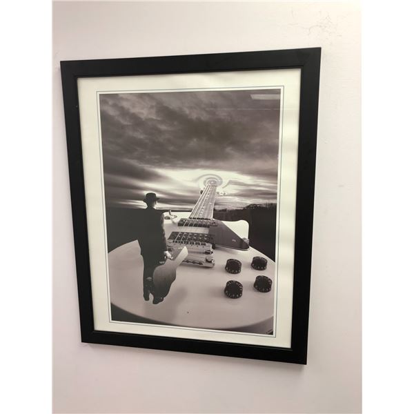 Guitar Print Frame - approx. 25 x 30 inches