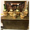 Image 1 : Brass fire place box/ Ruffino bottles & framed brass embossed The Last Supper image