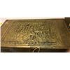 Image 3 : Brass fire place box/ Ruffino bottles & framed brass embossed The Last Supper image