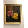 Image 1 : Framed Original Floral Oil Painting (Ilsa Keegan Approx. 23x26")