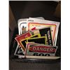 Image 1 : Box of Assorted Signs from Set Dec - Parking/Danger/Etc... Approx. 15 Pc's
