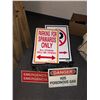 Image 2 : Box of Assorted Signs from Set Dec - Parking/Danger/Etc... Approx. 15 Pc's