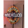 Image 1 : Neon Golden Michelob Draft Sign (26x24")