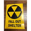 Image 1 : X2 Fall Out Shelter Sign (14 x 10")