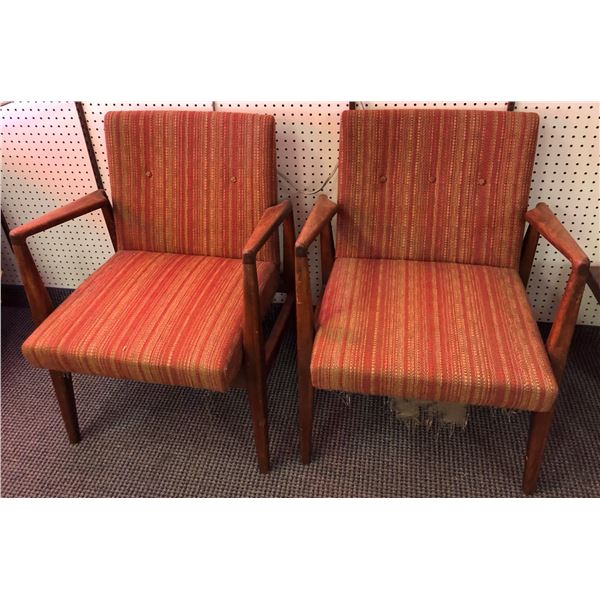 2 Teak Danish Mid Modern chairs 1970s early 1980s??