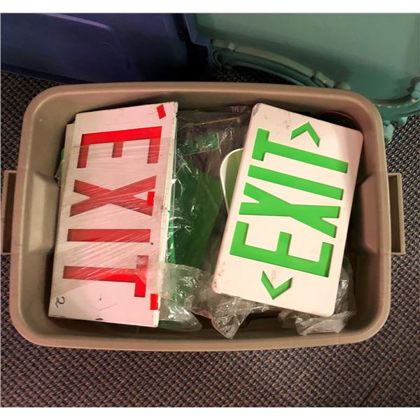 Box of Exit Signs from Set Dec