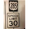 Image 3 : Two Wooden Street Signs (Approx. 30 x 24"/ HWY 285 Approx. 22 x 18"