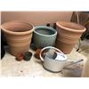 Image 1 : Group of 3 Big Flower Pots & 5 Small Flower Pots