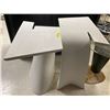 Image 1 : Two plastic tables T shaped height 38in x width 20in