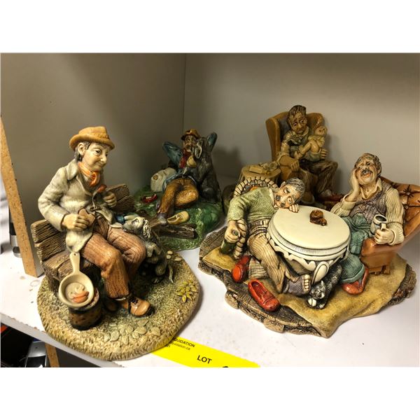 Group of 4 Nature Craft figurines