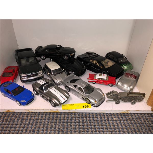 Group of die-cast toy cars - Mercedes-Benz AMG/ Lamborghini/ Jaguar/ GMC etc.